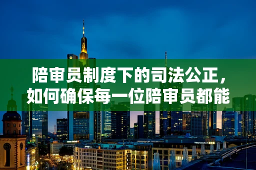 陪审员制度下的司法公正，如何确保每一位陪审员都能公正无私？