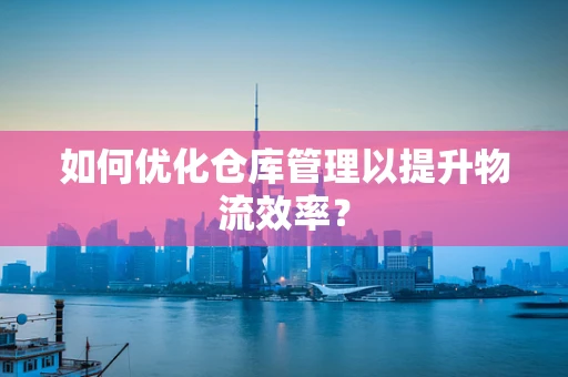 如何优化仓库管理以提升物流效率？