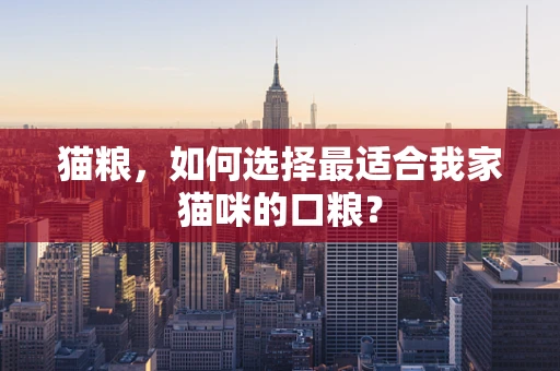 猫粮，如何选择最适合我家猫咪的口粮？
