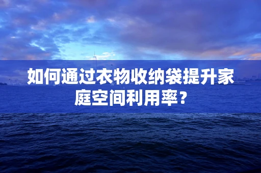 如何通过衣物收纳袋提升家庭空间利用率？