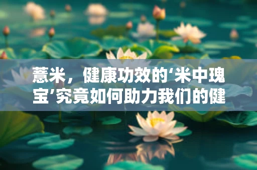 薏米，健康功效的‘米中瑰宝’究竟如何助力我们的健康生活？