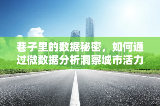 巷子里的数据秘密，如何通过微数据分析洞察城市活力？