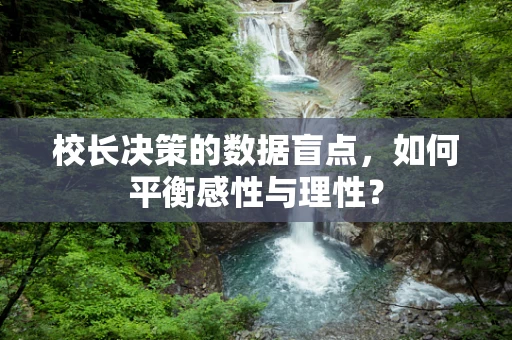 校长决策的数据盲点，如何平衡感性与理性？