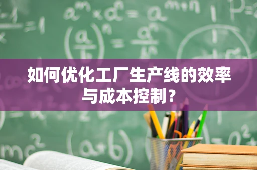 如何优化工厂生产线的效率与成本控制？