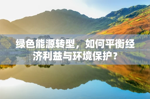 绿色能源转型，如何平衡经济利益与环境保护？