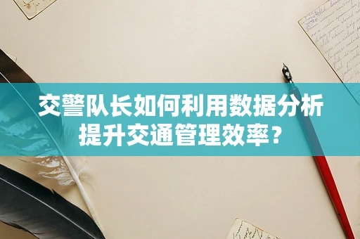交警队长如何利用数据分析提升交通管理效率？