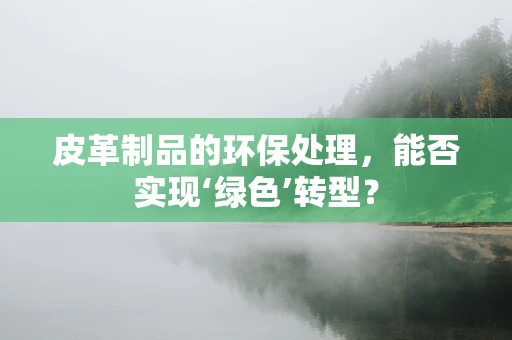 皮革制品的环保处理，能否实现‘绿色’转型？