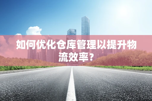 如何优化仓库管理以提升物流效率？