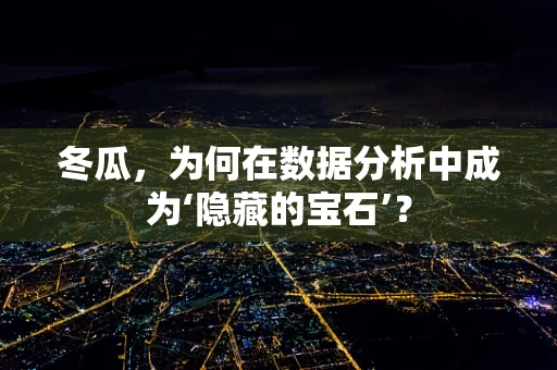 冬瓜，为何在数据分析中成为‘隐藏的宝石’？