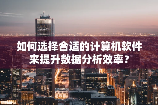 如何选择合适的计算机软件来提升数据分析效率？
