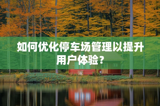 如何优化停车场管理以提升用户体验？