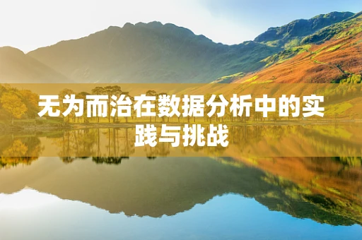 无为而治在数据分析中的实践与挑战