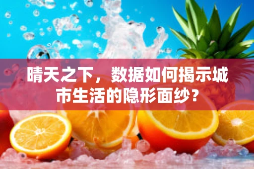 晴天之下，数据如何揭示城市生活的隐形面纱？