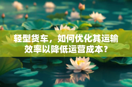 轻型货车，如何优化其运输效率以降低运营成本？