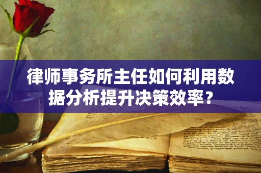 律师事务所主任如何利用数据分析提升决策效率？