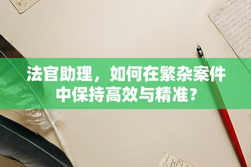 法官助理，如何在繁杂案件中保持高效与精准？