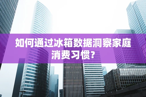 如何通过冰箱数据洞察家庭消费习惯？