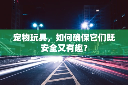 宠物玩具，如何确保它们既安全又有趣？