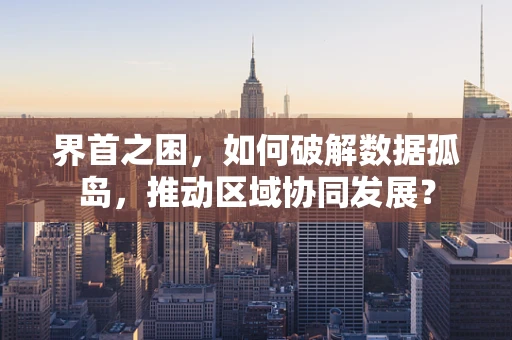 界首之困，如何破解数据孤岛，推动区域协同发展？