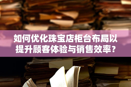 如何优化珠宝店柜台布局以提升顾客体验与销售效率？