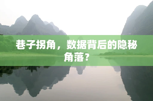 巷子拐角，数据背后的隐秘角落？