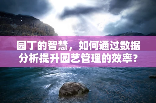 园丁的智慧，如何通过数据分析提升园艺管理的效率？
