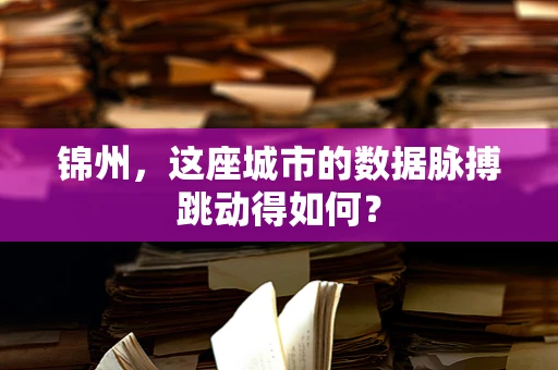 锦州，这座城市的数据脉搏跳动得如何？