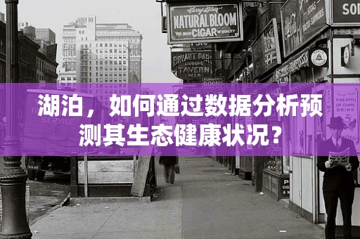 湖泊，如何通过数据分析预测其生态健康状况？