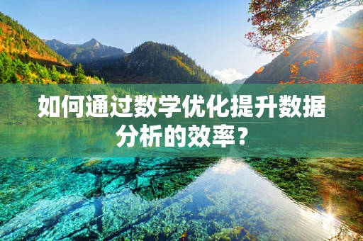 如何通过数学优化提升数据分析的效率？