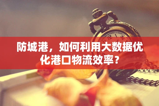 防城港，如何利用大数据优化港口物流效率？