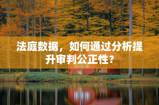 法庭数据，如何通过分析提升审判公正性？