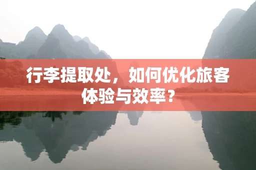 行李提取处，如何优化旅客体验与效率？