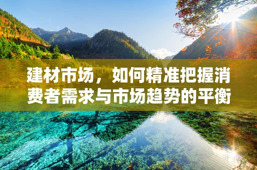 建材市场，如何精准把握消费者需求与市场趋势的平衡点？