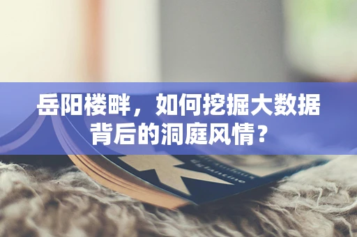 岳阳楼畔，如何挖掘大数据背后的洞庭风情？