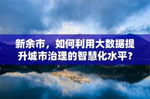 新余市，如何利用大数据提升城市治理的智慧化水平？