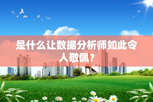 是什么让数据分析师如此令人敬佩？