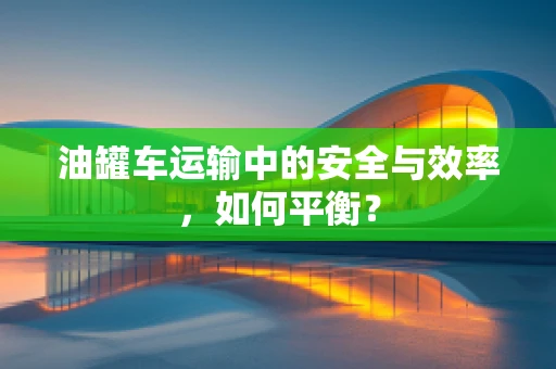 油罐车运输中的安全与效率，如何平衡？