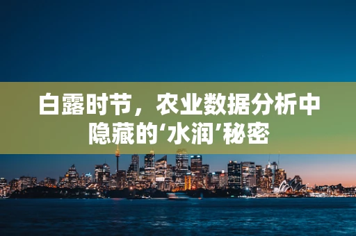 白露时节，农业数据分析中隐藏的‘水润’秘密