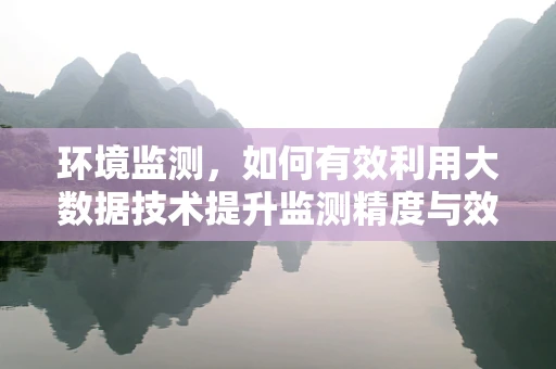 环境监测，如何有效利用大数据技术提升监测精度与效率？