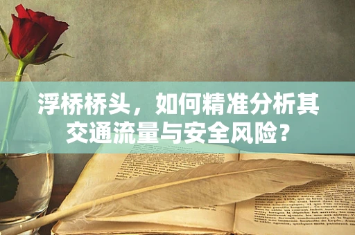 浮桥桥头，如何精准分析其交通流量与安全风险？