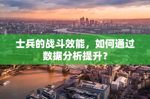 士兵的战斗效能，如何通过数据分析提升？
