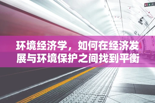 环境经济学，如何在经济发展与环境保护之间找到平衡？