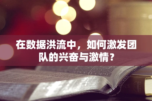 在数据洪流中，如何激发团队的兴奋与激情？