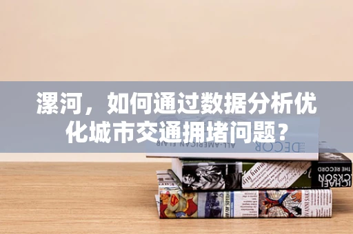 漯河，如何通过数据分析优化城市交通拥堵问题？