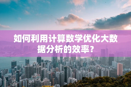 如何利用计算数学优化大数据分析的效率？