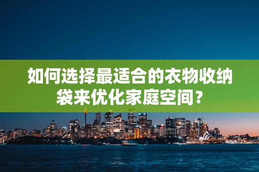 如何选择最适合的衣物收纳袋来优化家庭空间？