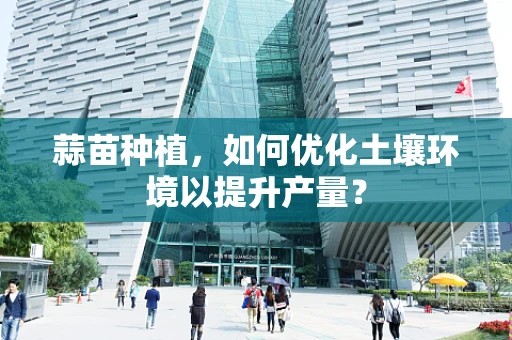 蒜苗种植，如何优化土壤环境以提升产量？