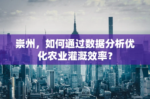 崇州，如何通过数据分析优化农业灌溉效率？