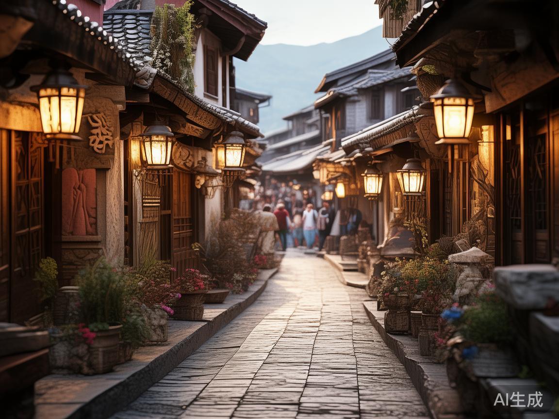 如何通过古镇街道的布局与数据洞察其文化传承与旅游潜力？