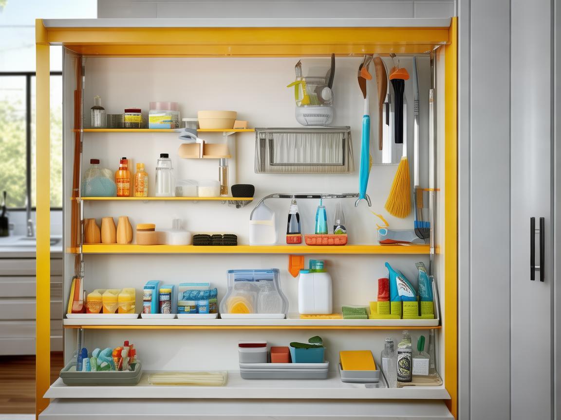 如何优化厨房清洁用品架的布局，提升家庭清洁效率？